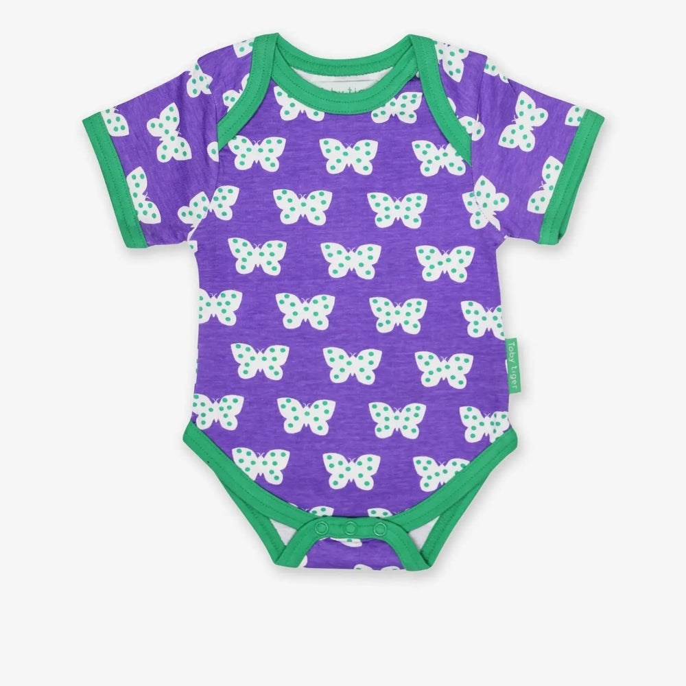 Organic Butterfly Print 2-Pack Bodysuit Toby Tiger