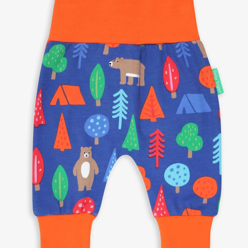 Organic Camping Bear Print Yoga Pants Toby Tiger
