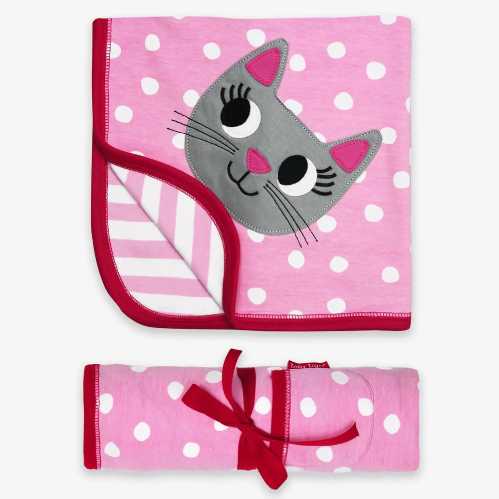 Organic Cat Applique Blanket Toby Tiger