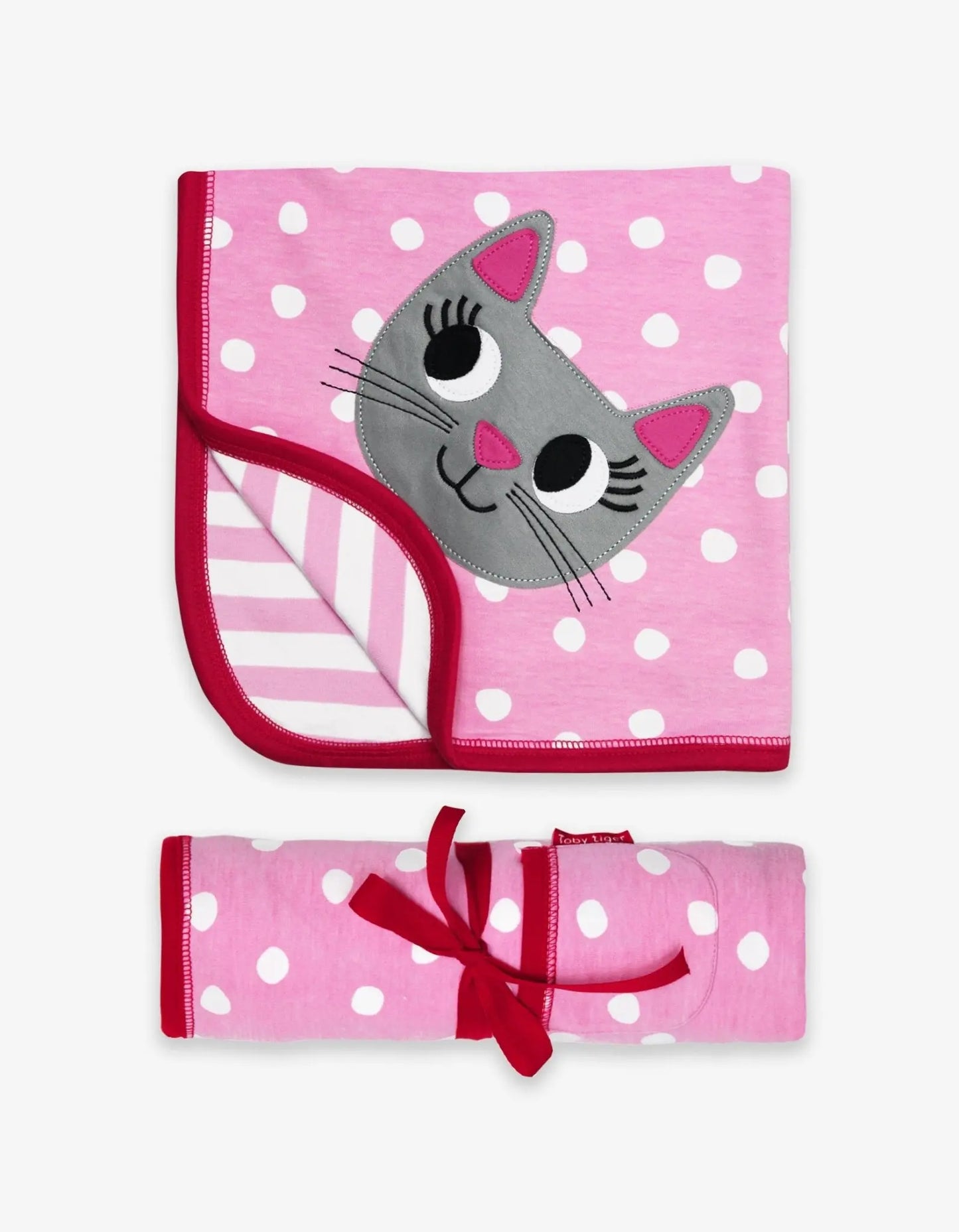Organic Cat Applique Blanket Toby Tiger