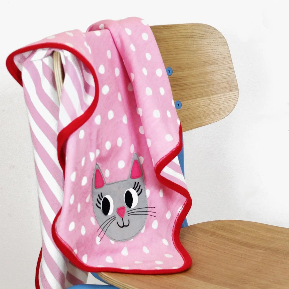 Organic Cat Applique Blanket Toby Tiger