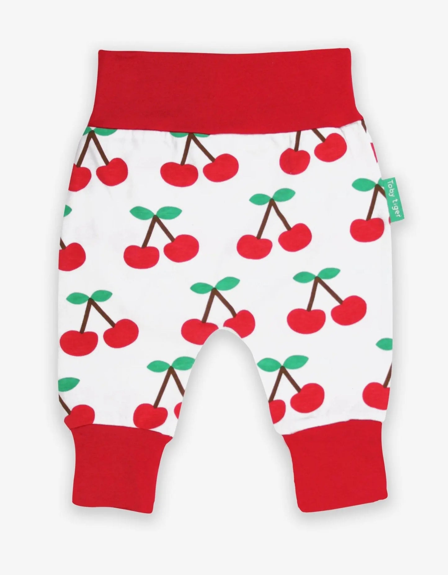 Organic Cherry Print Yoga Pants Toby Tiger