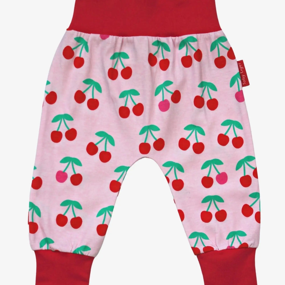 Organic Cherry Print Yoga Pants Toby Tiger