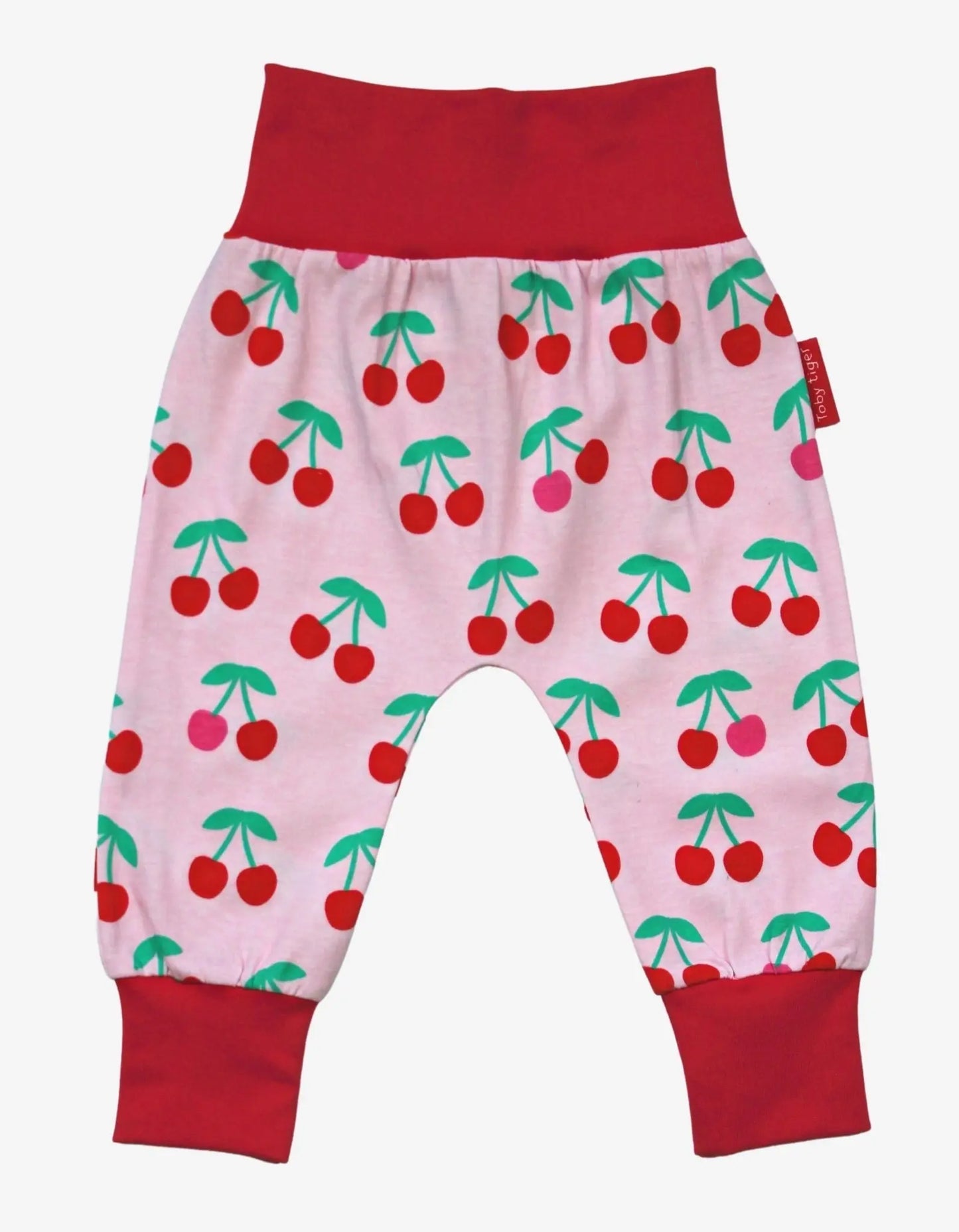 Organic Cherry Print Yoga Pants Toby Tiger