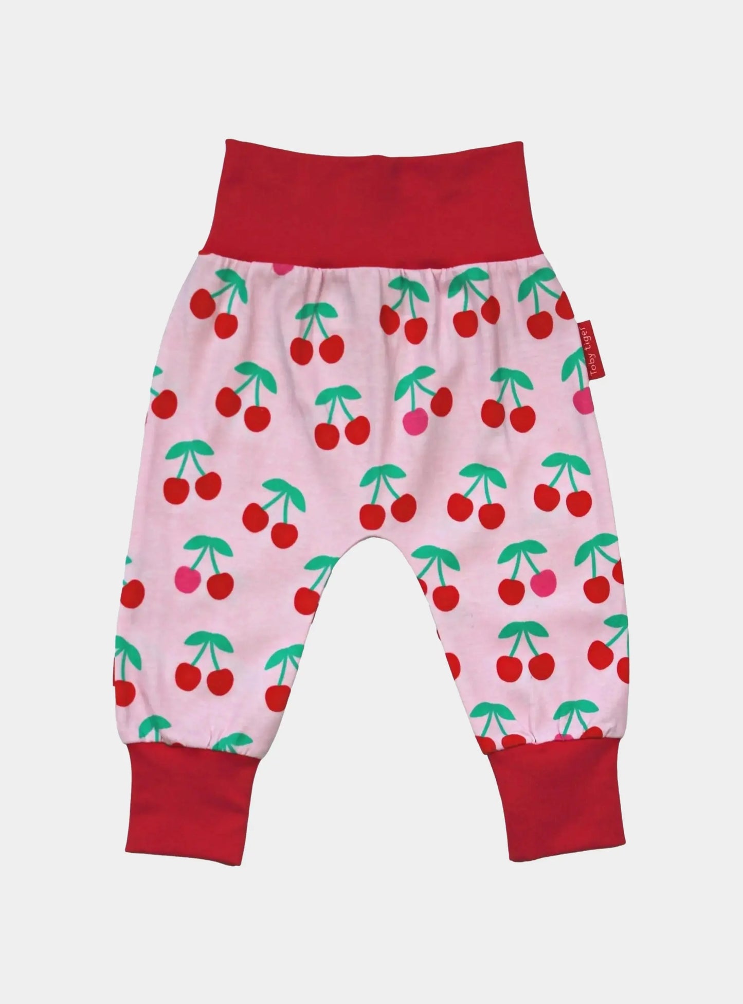 Organic Cherry Print Yoga Pants Toby Tiger