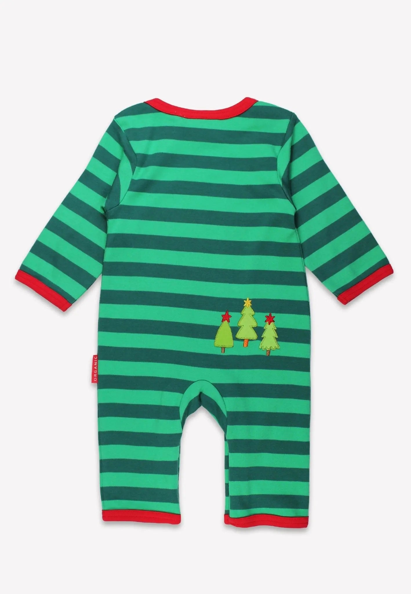 Organic Christmas Bear Applique Sleepsuit Toby Tiger