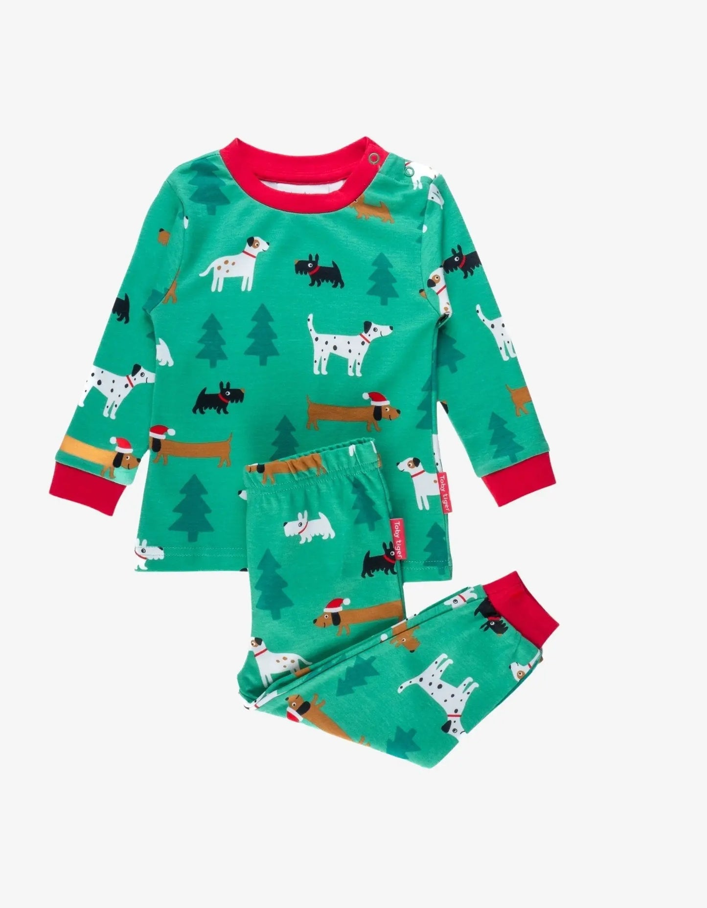 Organic Christmas Dog Pyjamas Toby Tiger