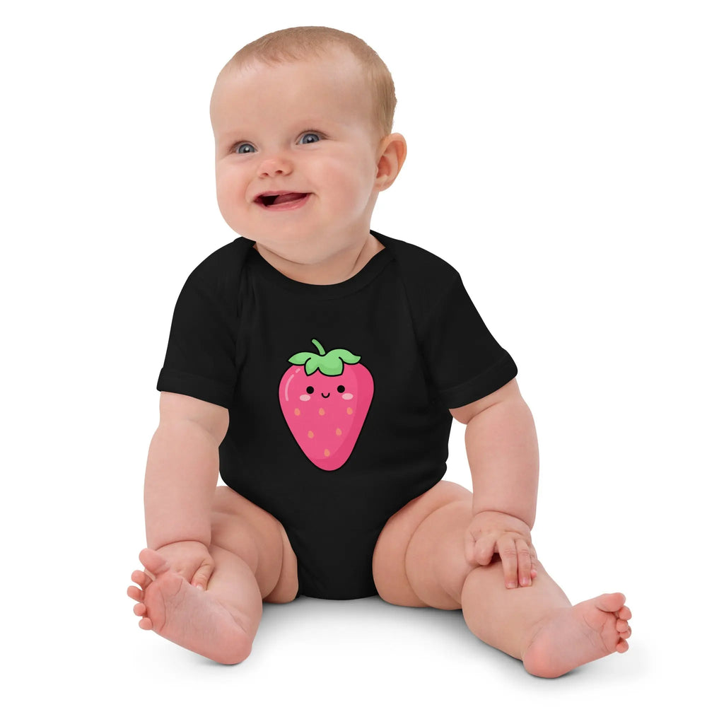 Organic Cotton Baby Bodysuit (Strawberry) Kate & The Fox
