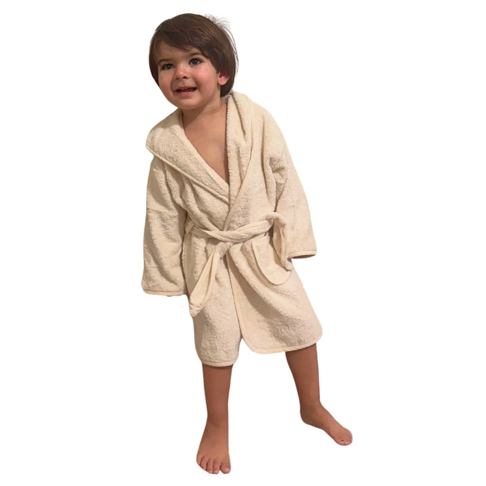 Organic Cotton Baby Robe - Available in Sizes 0-2 Years and 3-5 Years Eco Bath London