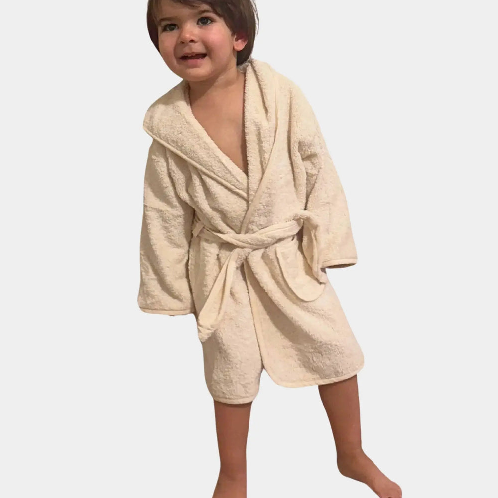 Organic Cotton Baby Robe - Available in Sizes 0-2 Years and 3-5 Years Eco Bath London