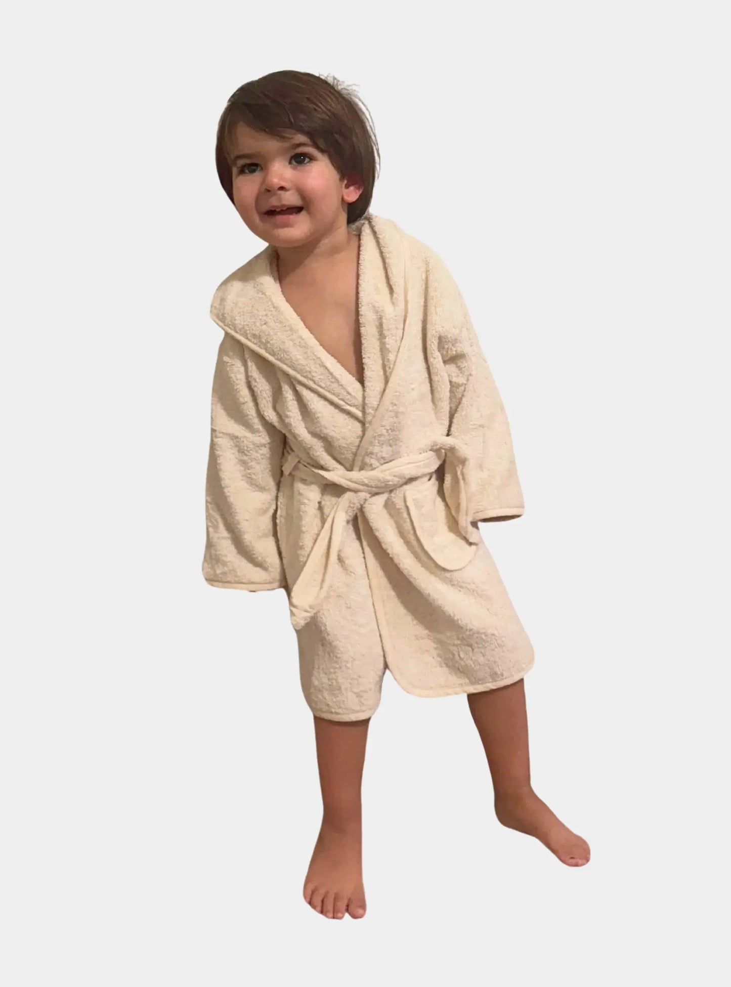 Organic Cotton Baby Robe - Available in Sizes 0-2 Years and 3-5 Years Eco Bath London