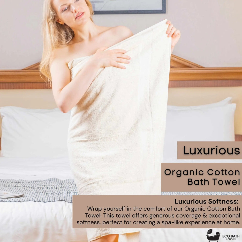 Organic Cotton Bath Towel - Available in Multiple Sizes Eco Bath London