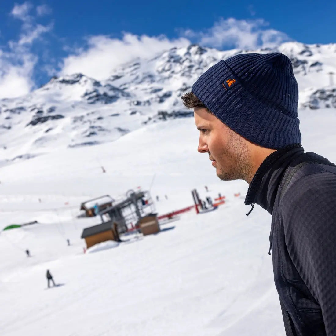 Organic Cotton Beanie - Navy Swole Panda