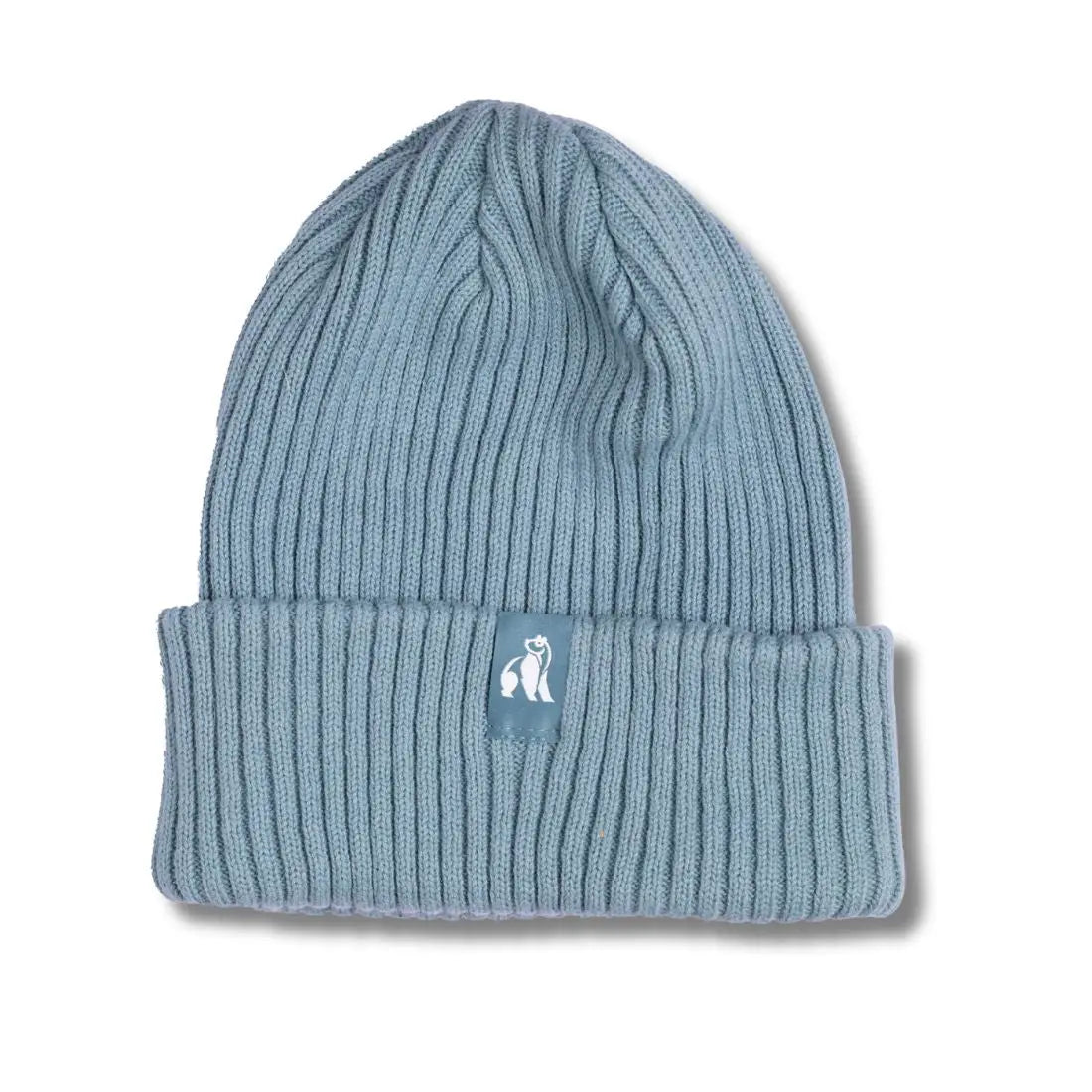 Organic Cotton Beanie - Turquoise Swole Panda