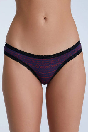 Tibetan Red/Navy Geometric