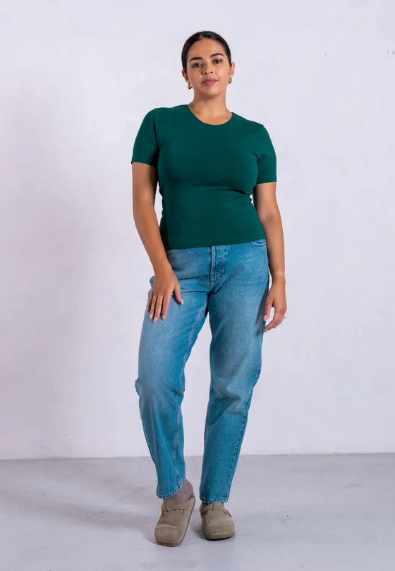 Organic Cotton Crew T-Shirt, Evergreen Pantee
