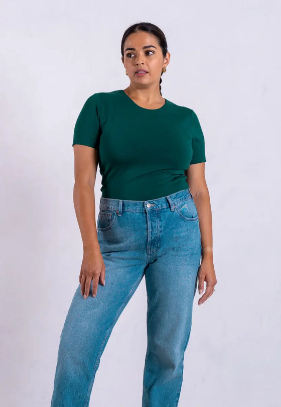 Organic Cotton Crew T-Shirt, Evergreen Pantee