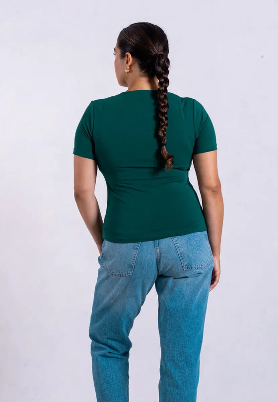 Organic Cotton Crew T-Shirt, Evergreen Pantee