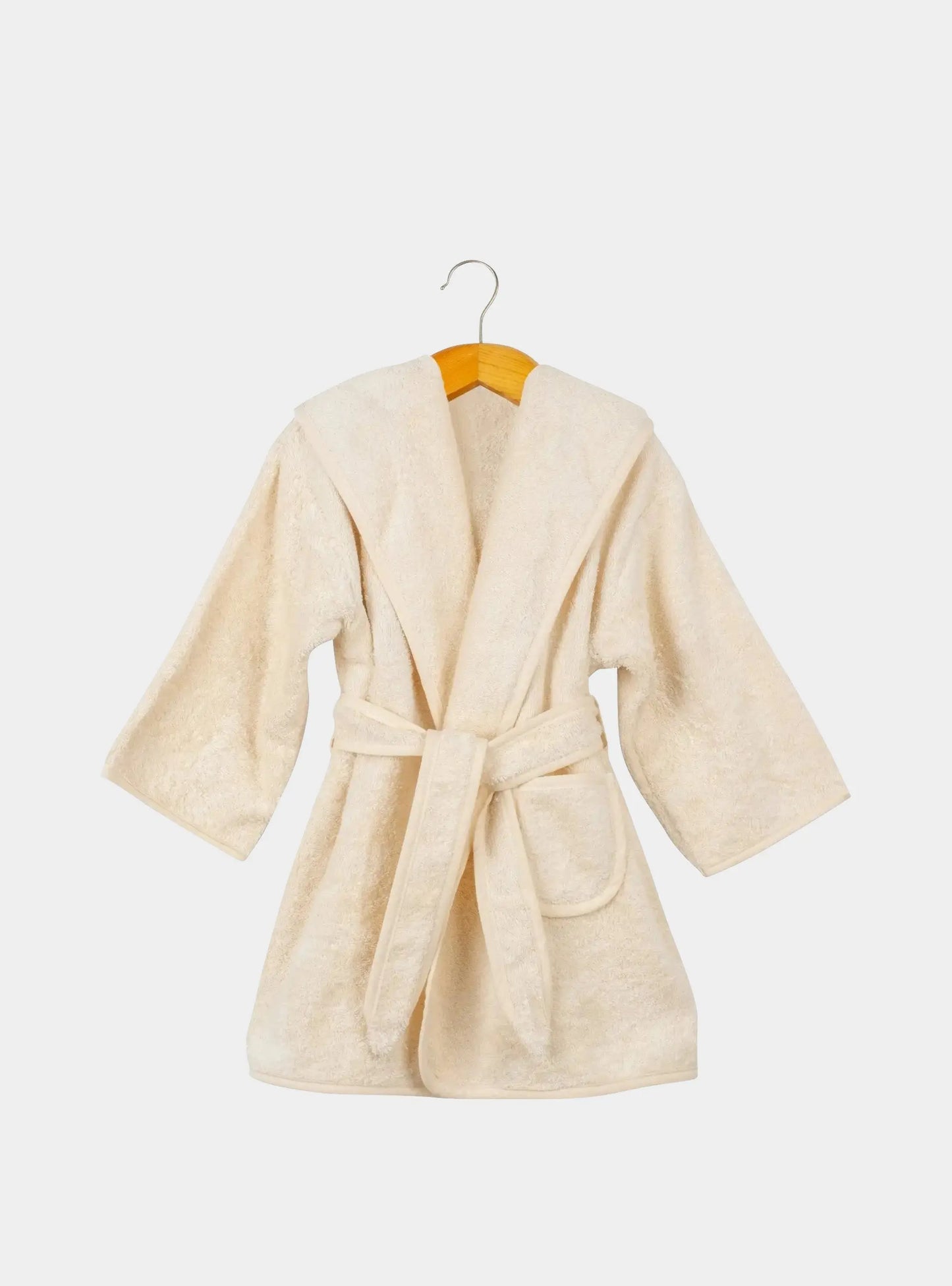 Organic Cotton Kids Robe (10-12 Years) - Hooded, 100% Certified Organic Cotton Eco Bath London