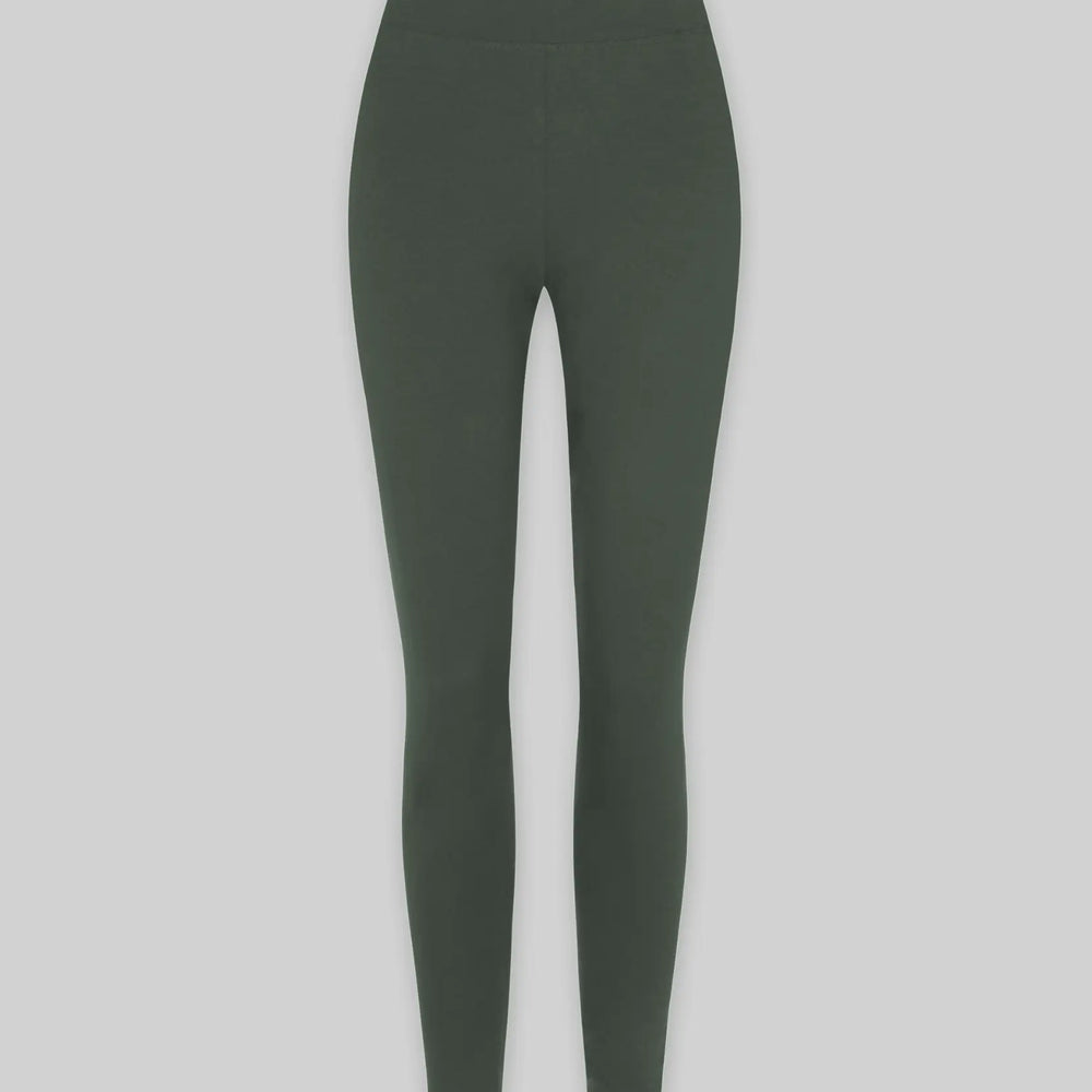 Organic Cotton Leggings, Burnt Olive Pantee