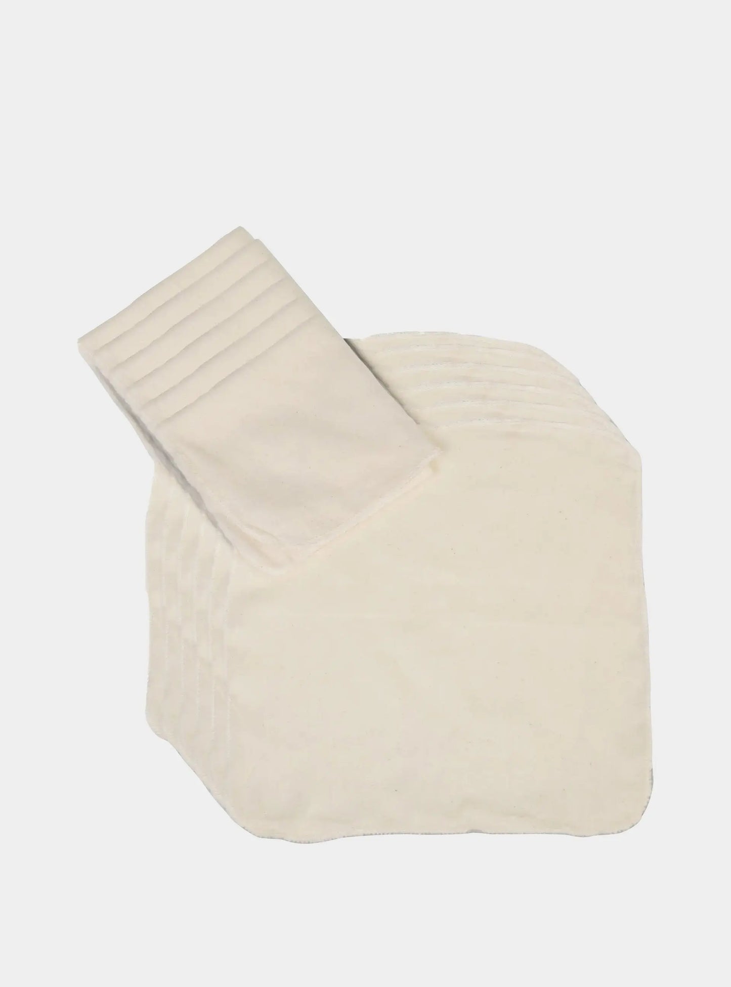 Organic Cotton Muslin Face Cloth - Pack of 6, Available in Natural and White Colours Eco Bath London