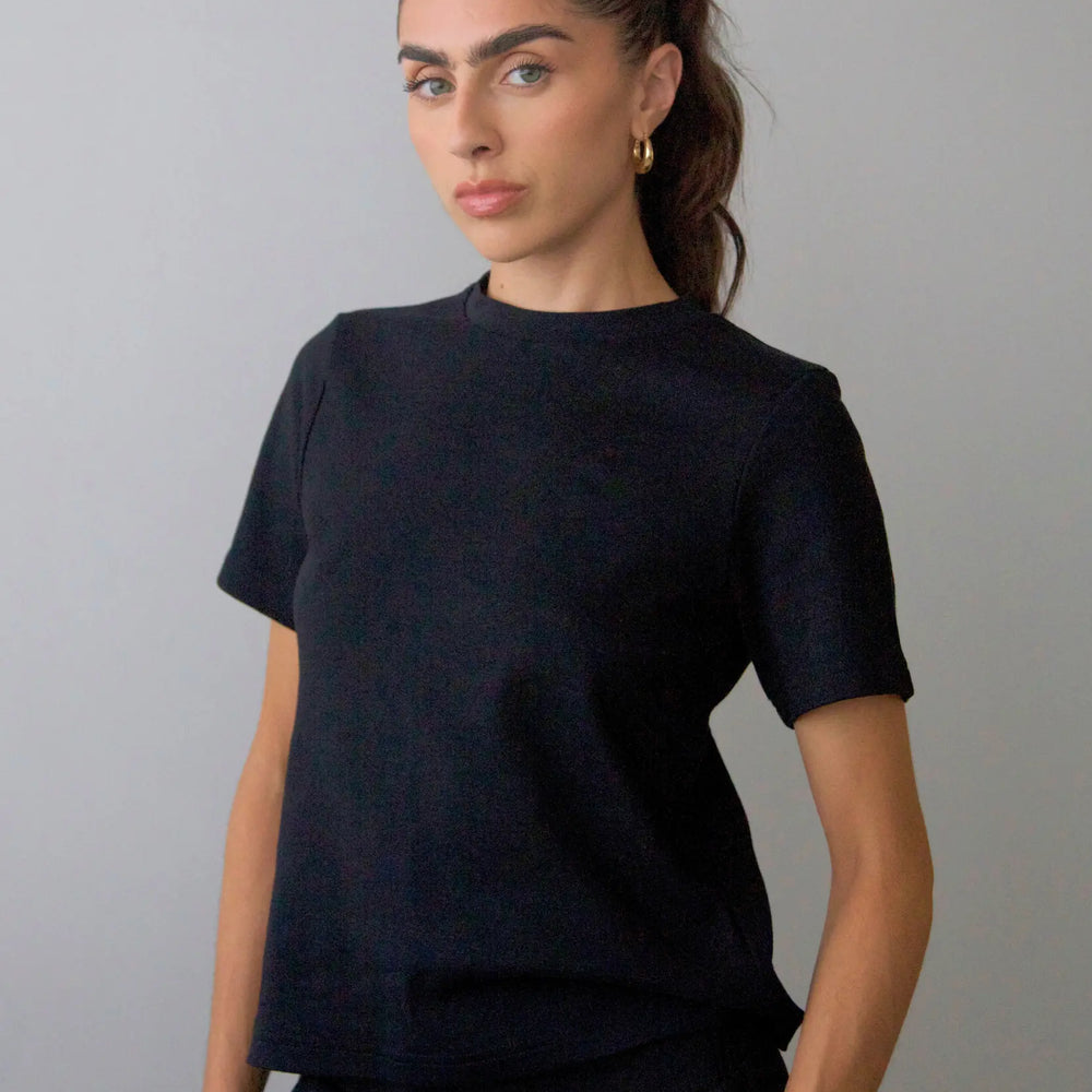 Organic Cotton Relaxed Fit T-Shirt, Black Pantee