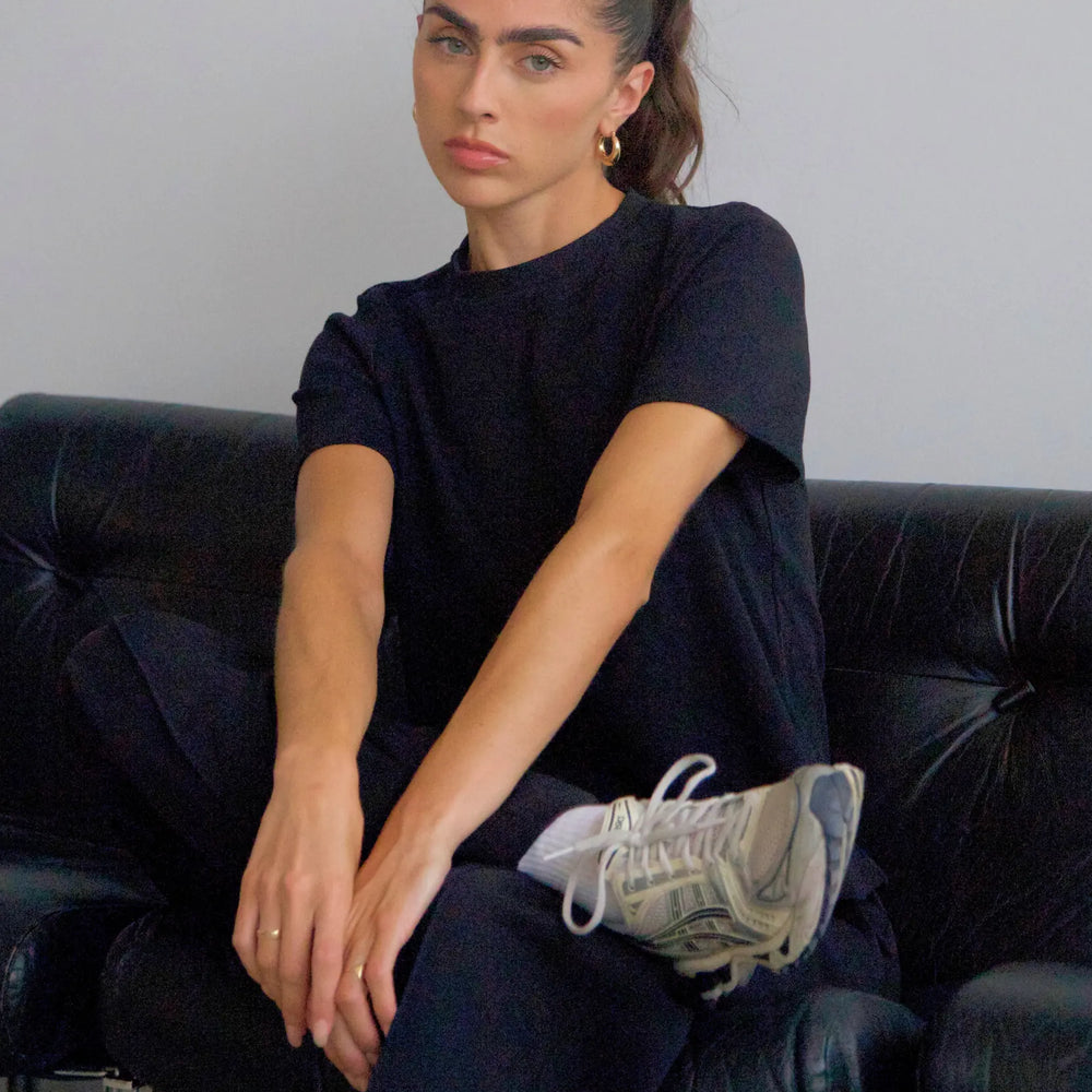 Organic Cotton Relaxed Fit T-Shirt, Black Pantee