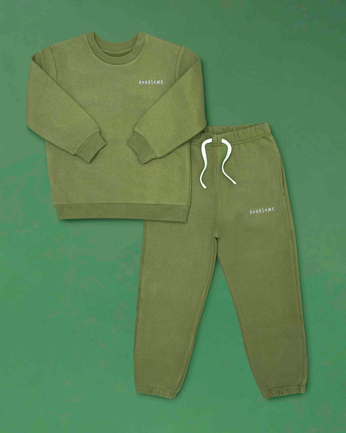 Organic Cotton Tracksuit - Forest Green ROARSOME