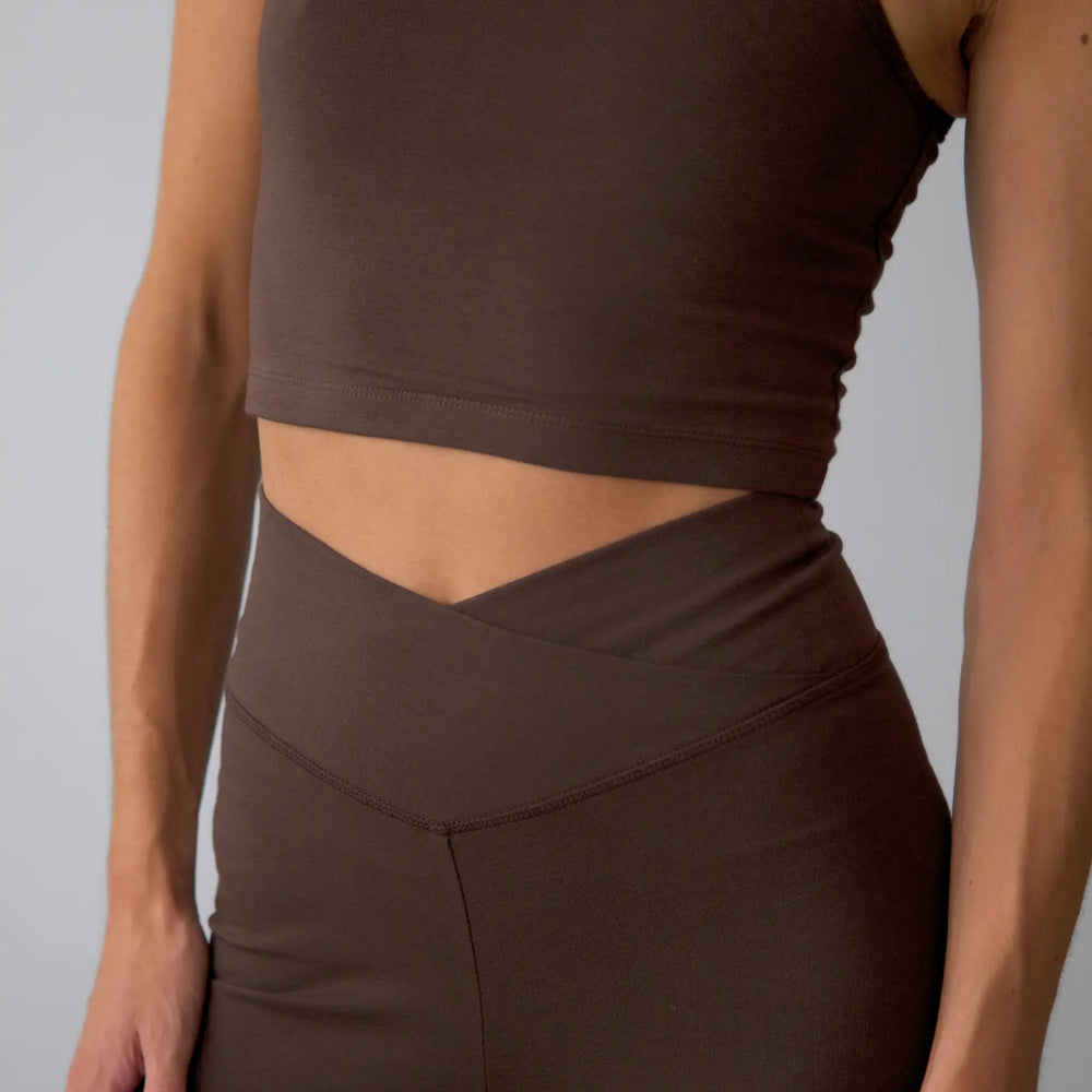 Organic Cotton Wrap Leggings, Hot Fudge Pantee