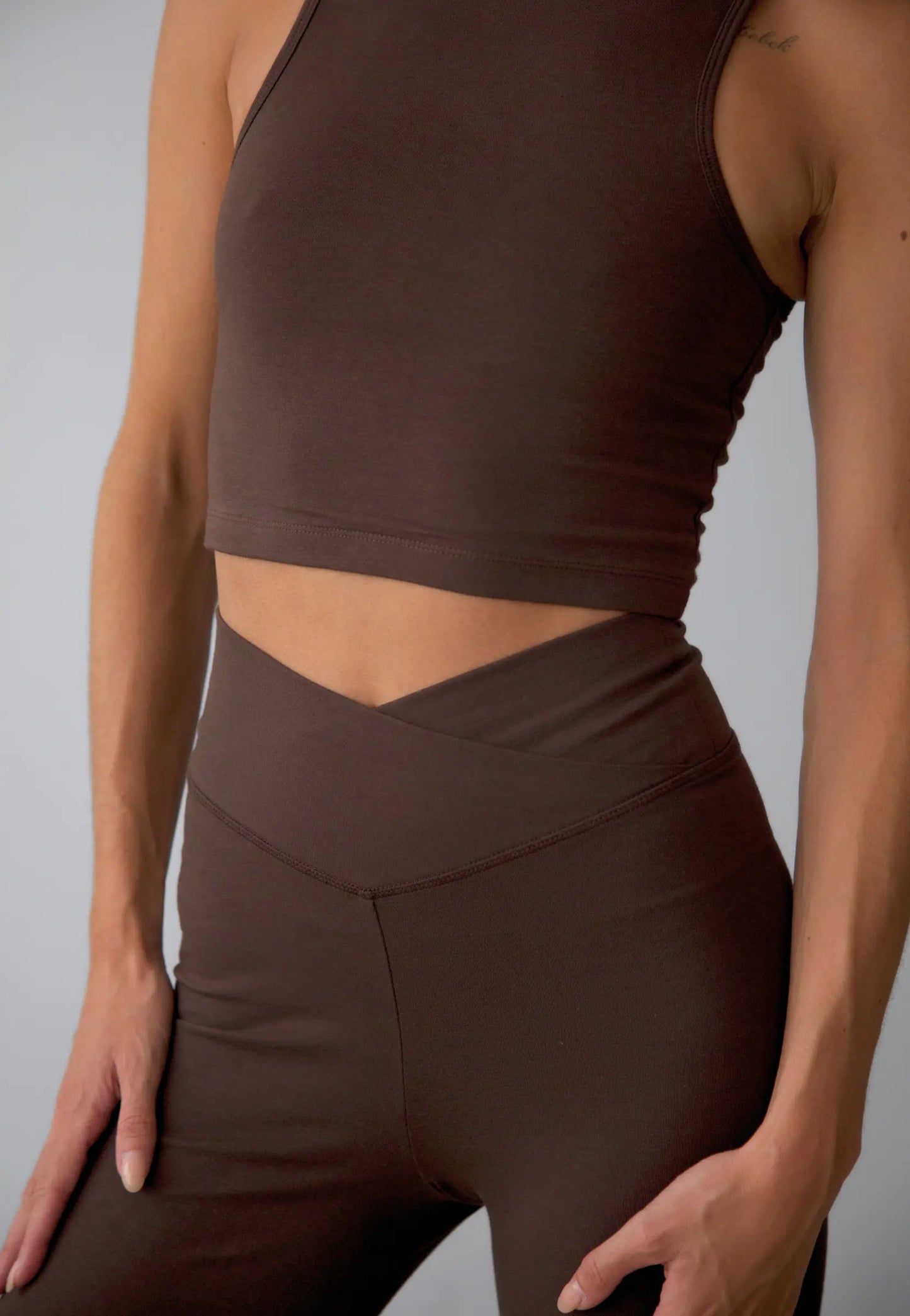 Organic Cotton Wrap Leggings, Hot Fudge Pantee