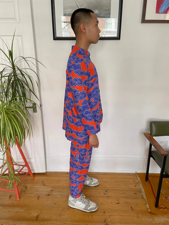 Organic Cotton & Linen Indigo Clouds Shirt Wild Clouds
