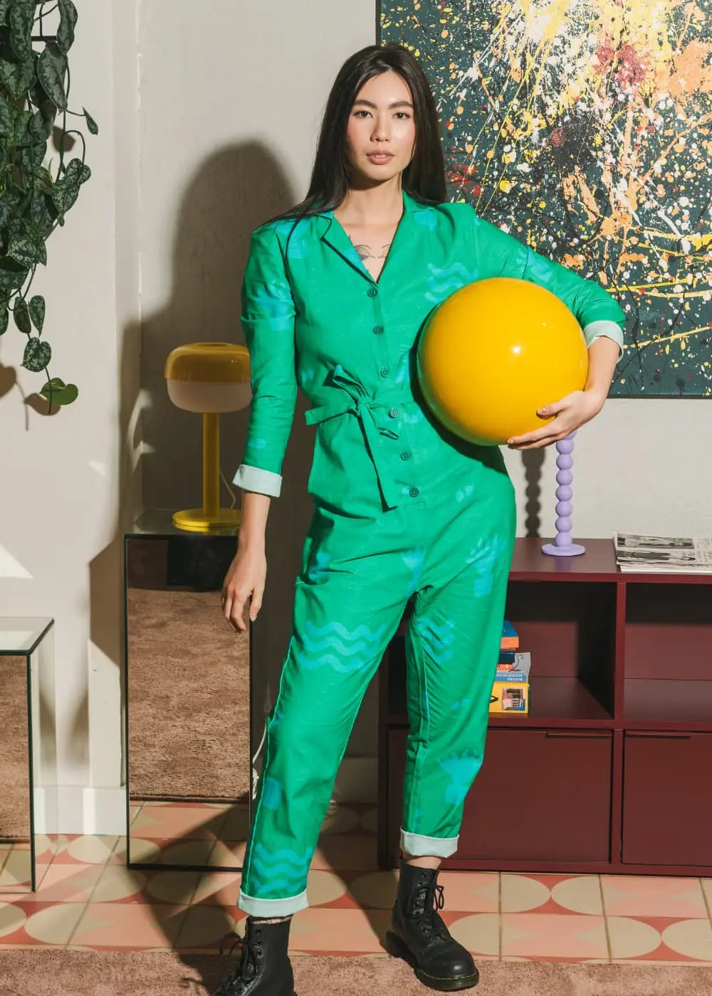 Organic Cotton & Linen Jumpsuit Wild Clouds