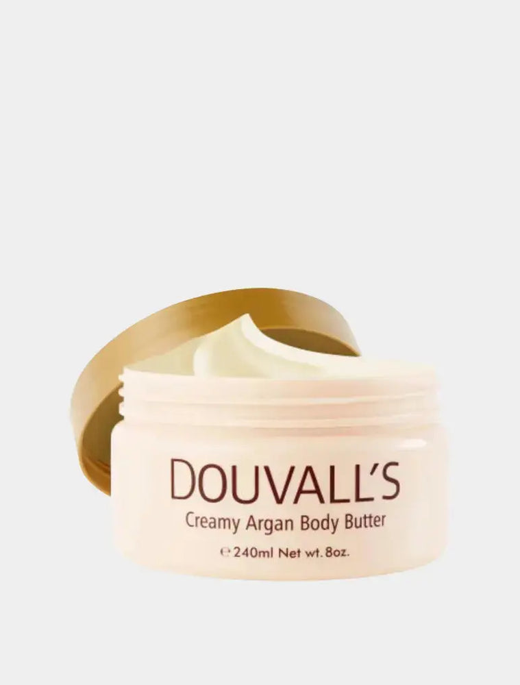 Organic Creamy Argan Body Butter Unscented 240ml Douvalls Beauty