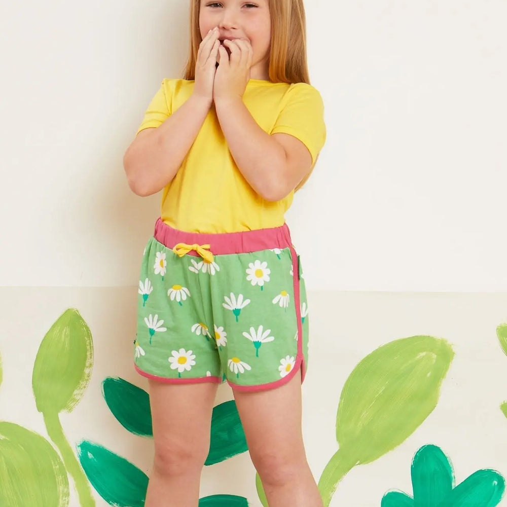 Organic Daisy Print Running Shorts Toby Tiger