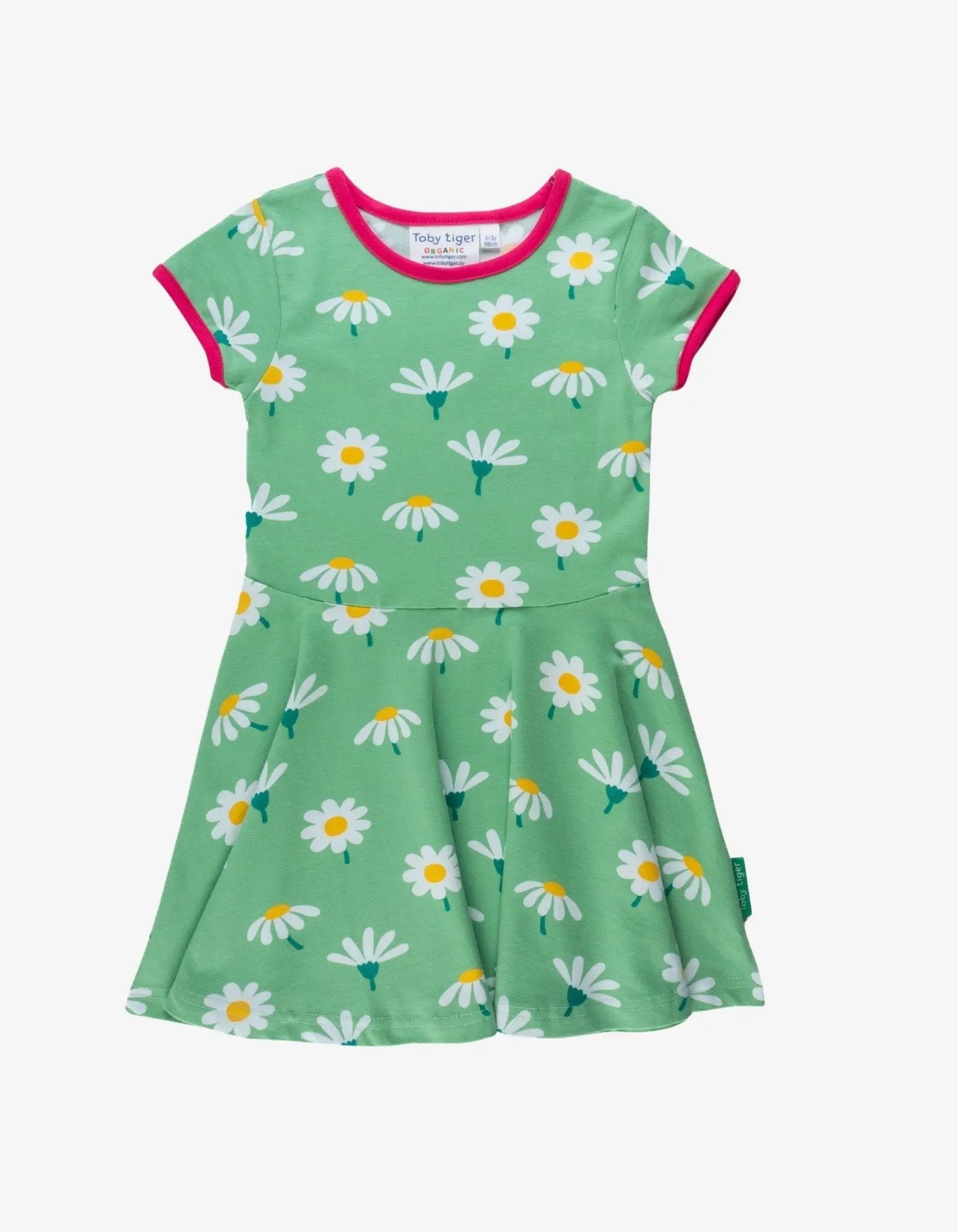 Organic Daisy Print Skater Dress Toby Tiger