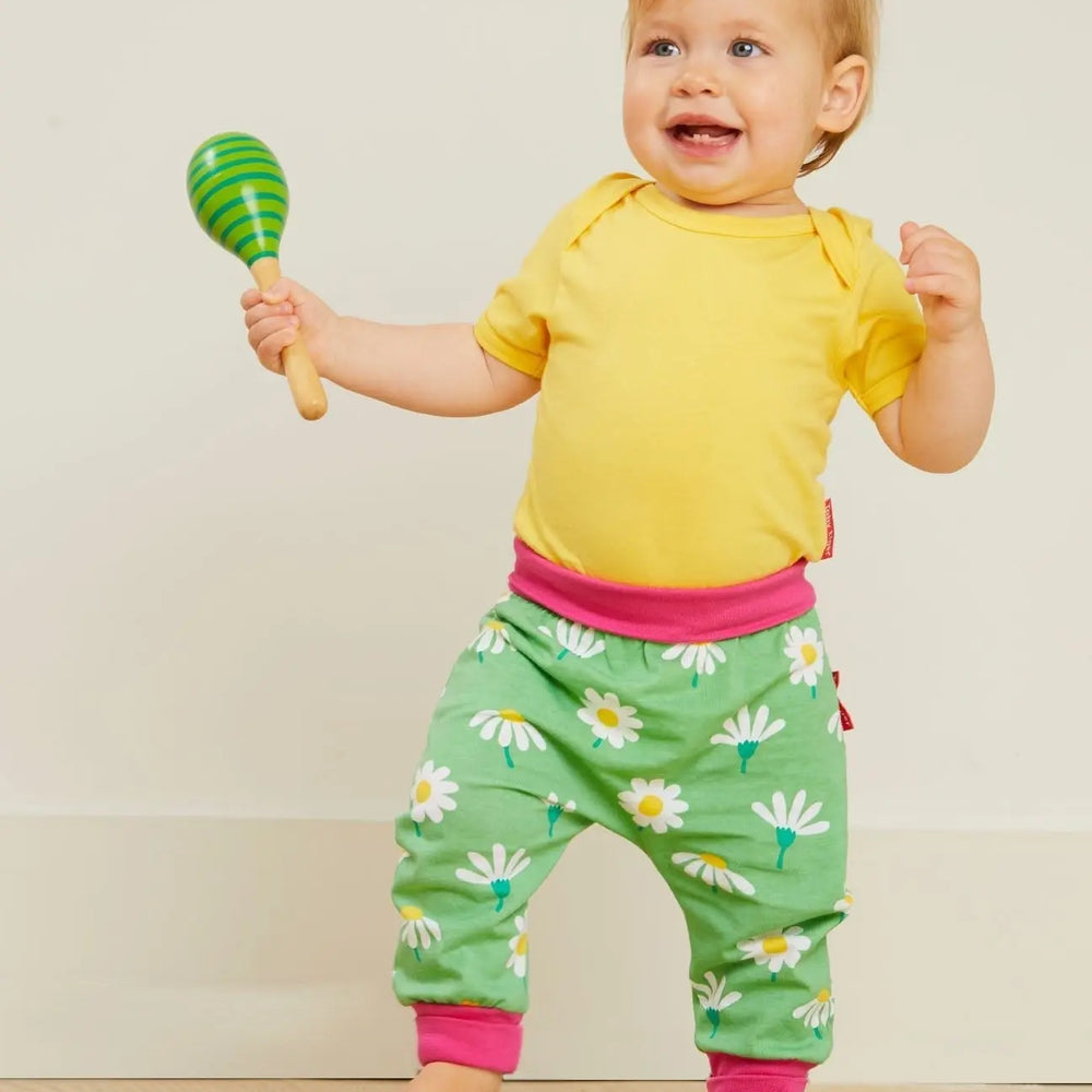 Organic Daisy Print Yoga Pants Toby Tiger