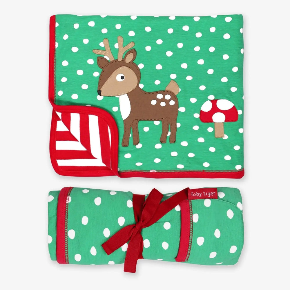 Organic Deer Applique Blanket Toby Tiger