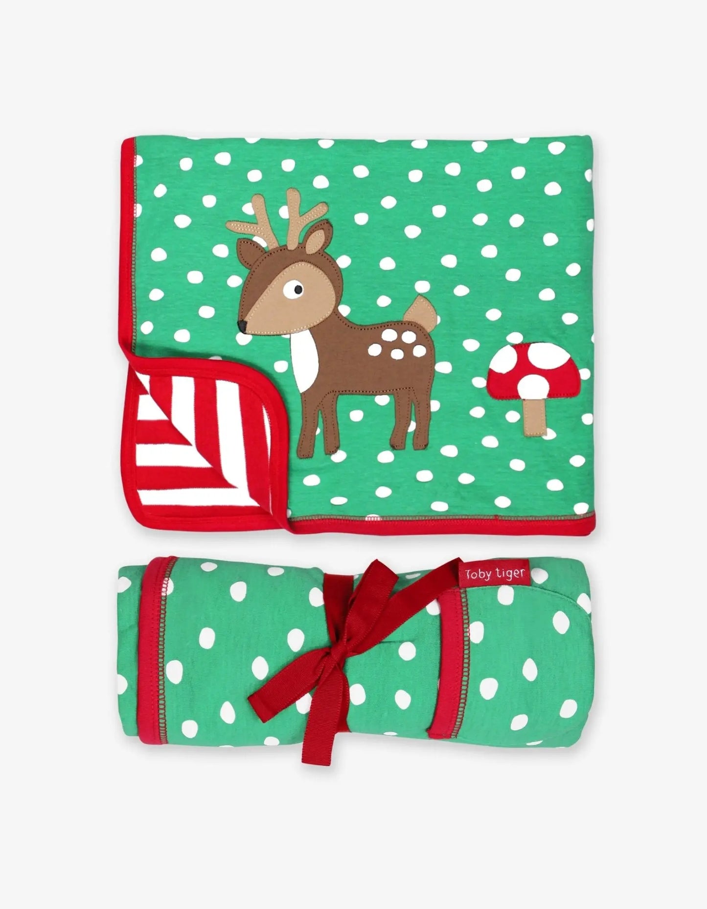 Organic Deer Applique Blanket Toby Tiger