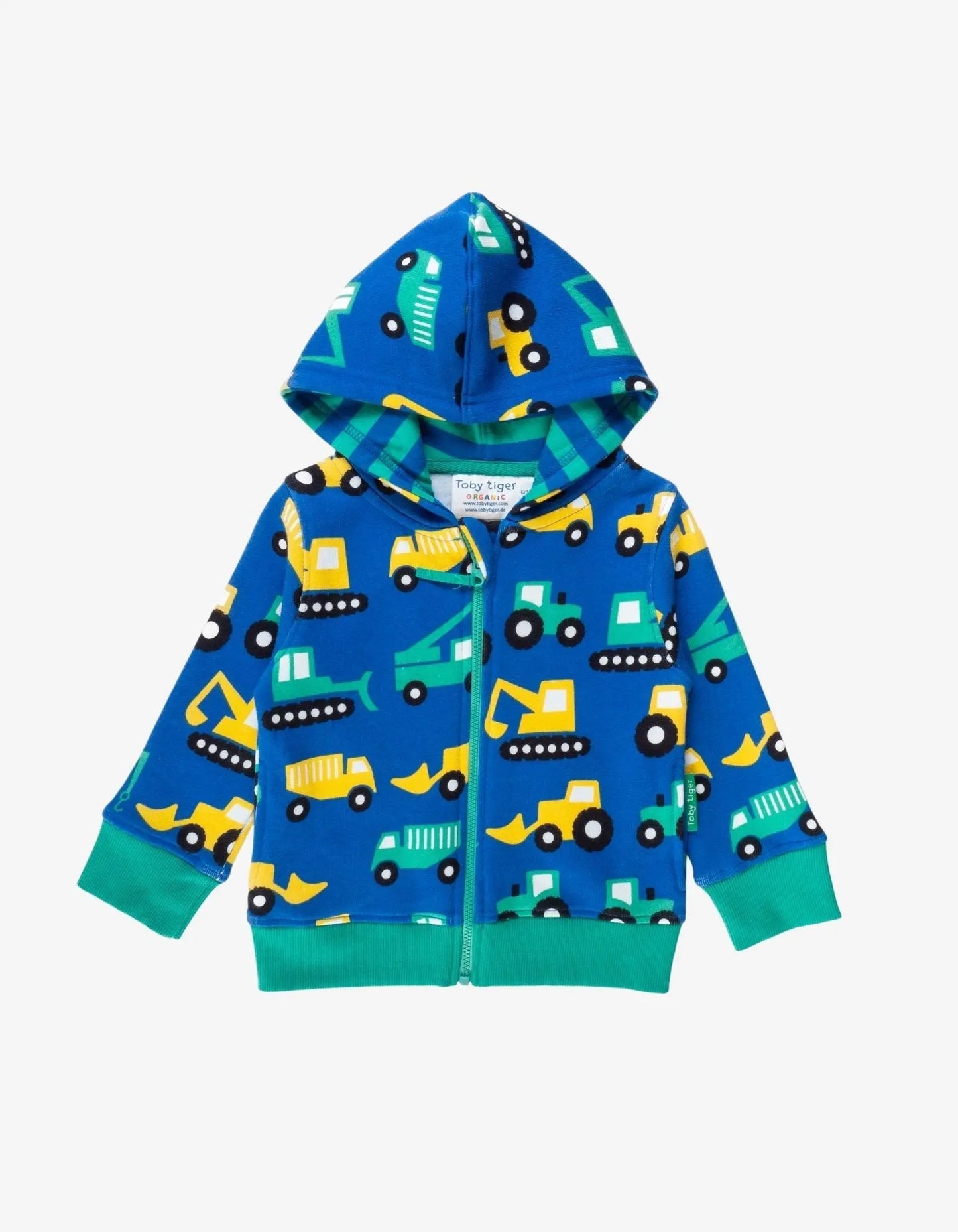 Organic Digger Print Hoodie Toby Tiger