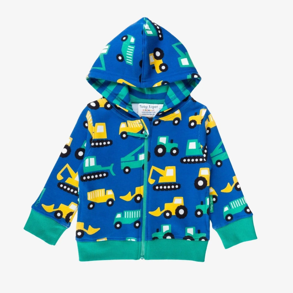 Organic Digger Print Hoodie Toby Tiger