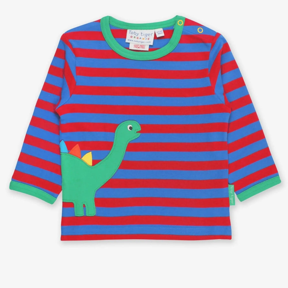Organic Dino Applique Long-Sleeved T-Shirt Toby Tiger