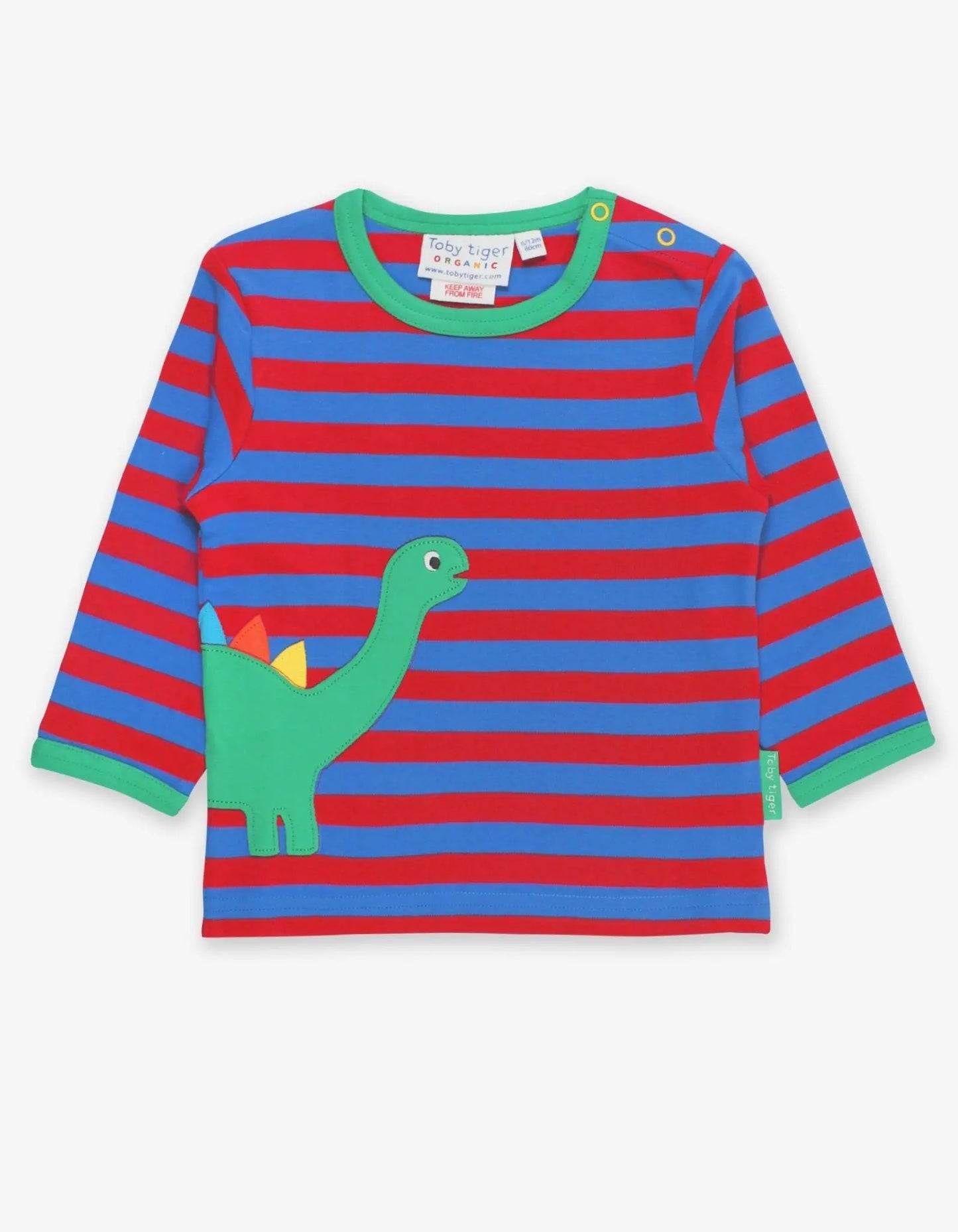 Organic Dino Applique Long-Sleeved T-Shirt Toby Tiger