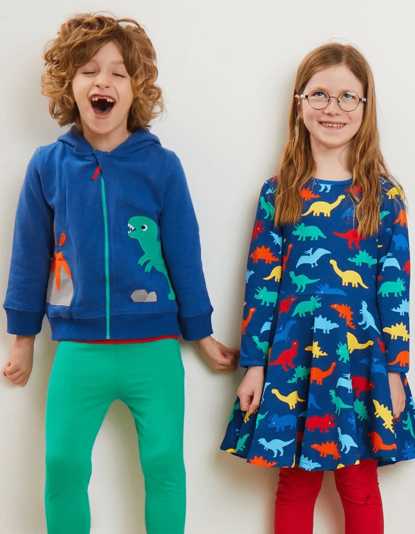Organic Dinosaur Applique Hoodie Toby Tiger