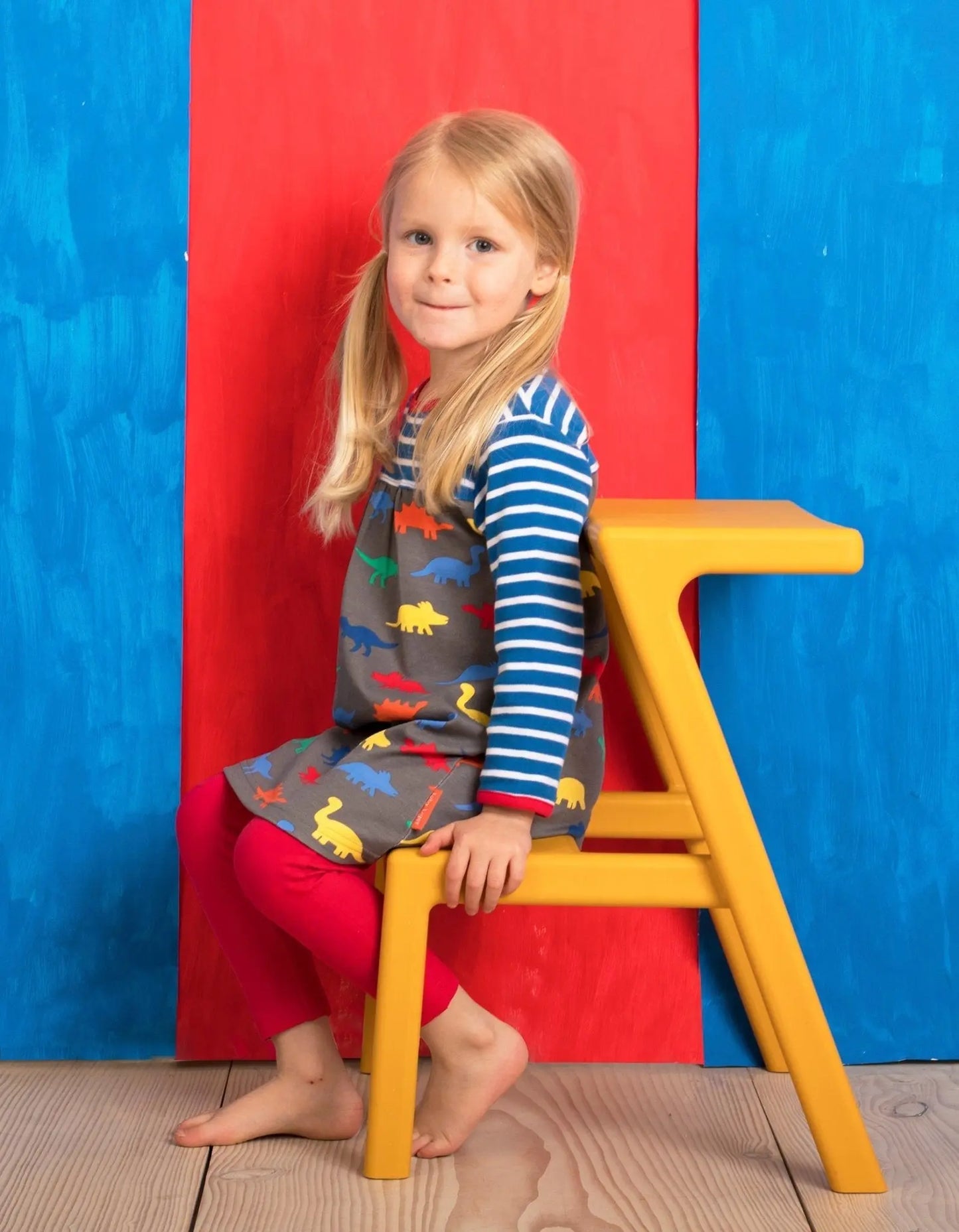 Organic Dinosaur Print Dress Toby Tiger