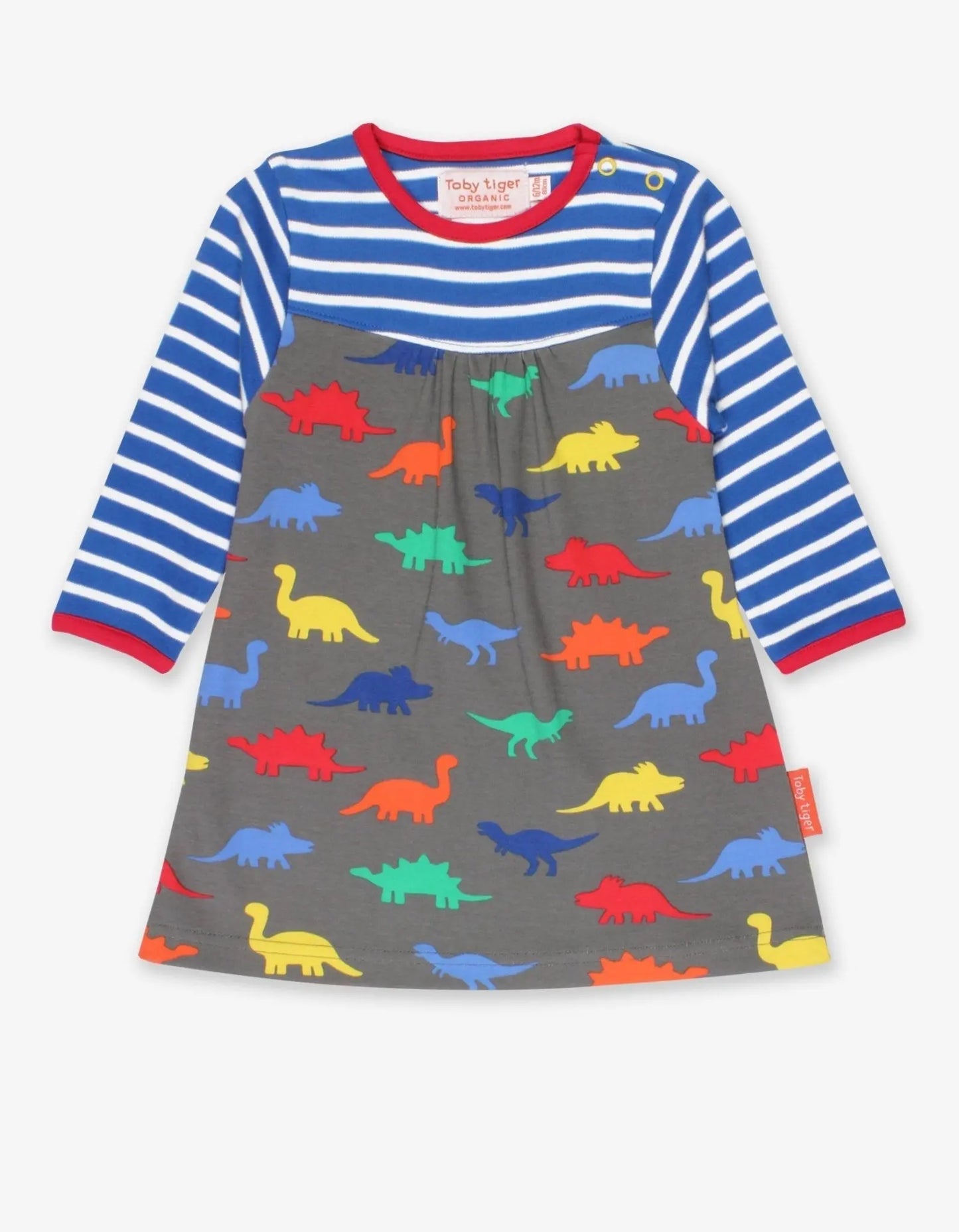 Organic Dinosaur Print Dress Toby Tiger