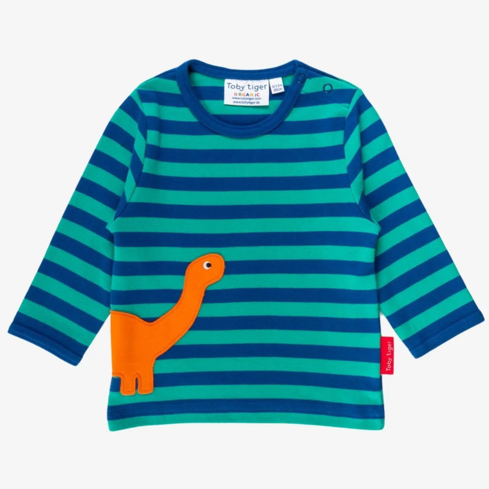 Organic Diplodocus Applique Long-Sleeved T-Shirt Toby Tiger