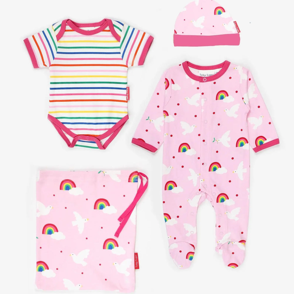 Organic Dove Print Baby Gift Set - Newborn / 50cm Toby Tiger