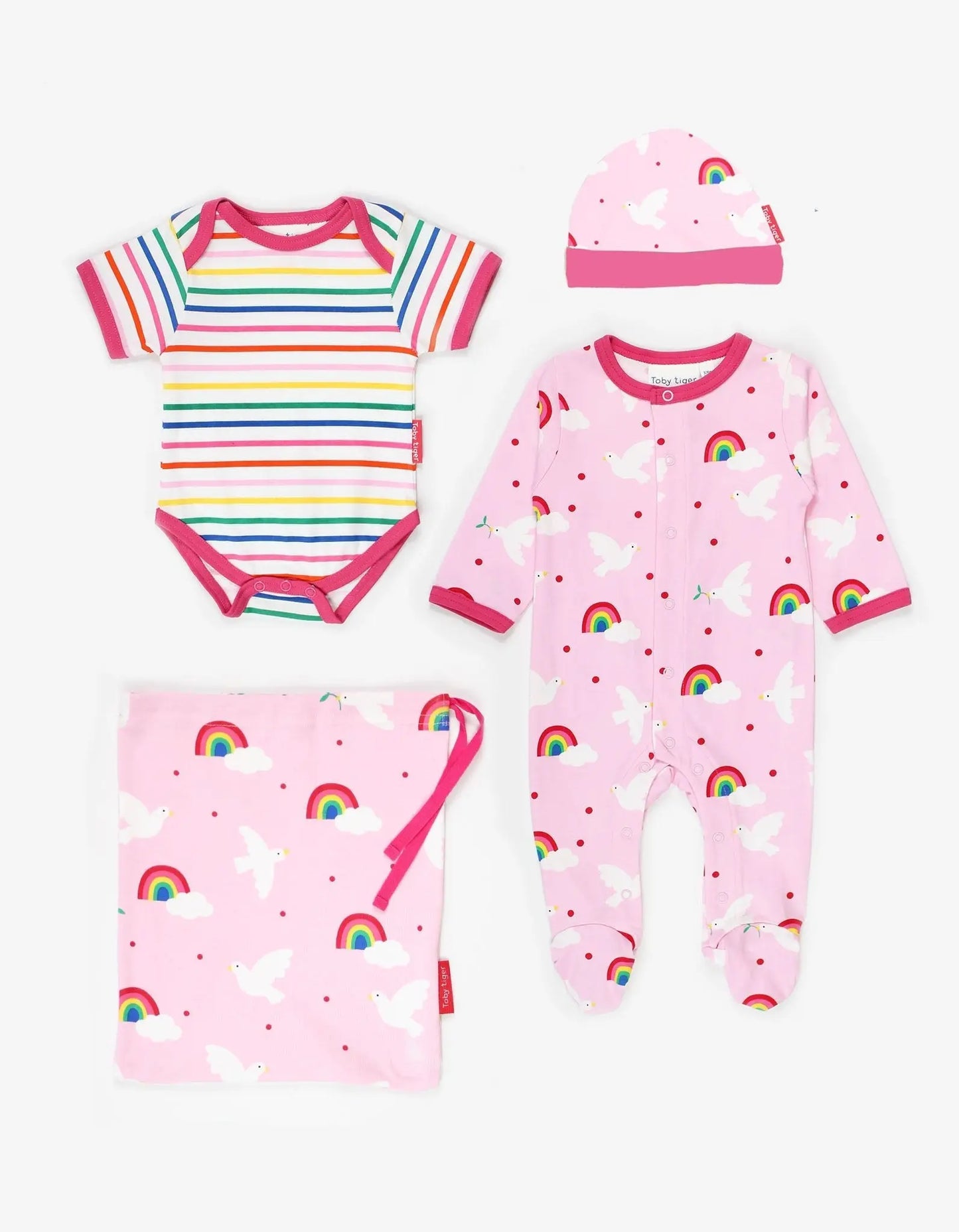 Organic Dove Print Baby Gift Set - Newborn / 50cm Toby Tiger