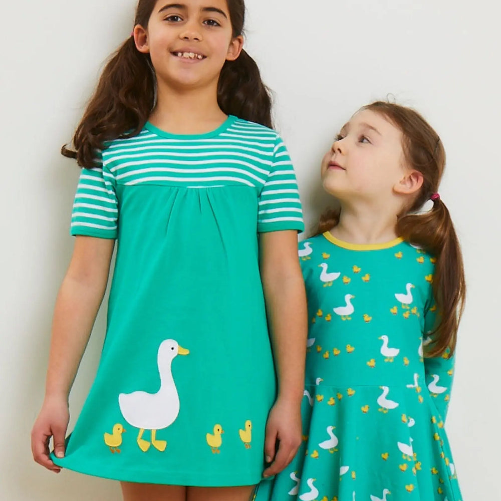 Organic Duck Applique Dress Toby Tiger