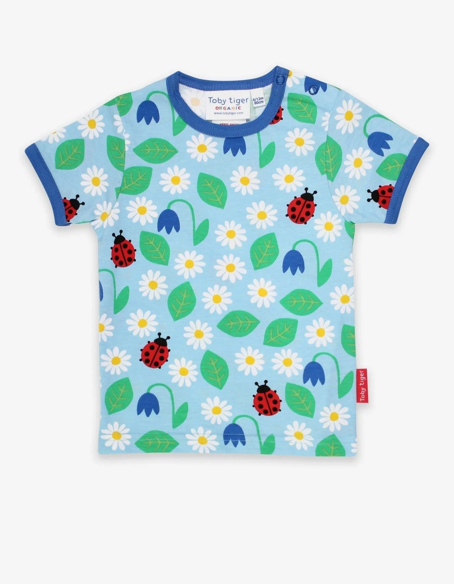 Organic English Garden Print Short-Sleeved T-Shirt Toby Tiger